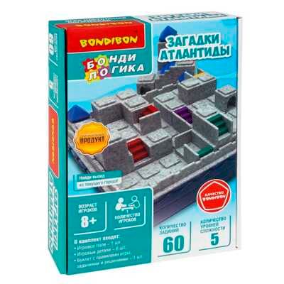Игра настольная логическая Загадки Атлантиды, арт. ВВ6246, производитель Bondibon (Бондибон), ISBN 489-5-13606-487-5 № 1