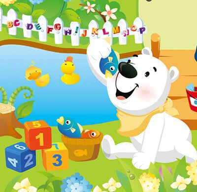 Mambobaby Детский развивающий коврик Русский алфавит и Фруктовый парк 200х180х1, арт. 003ТМ, производитель ToyMart shop, ISBN 468-0-01636-727-2 № 8