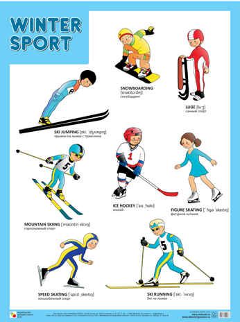 WINTER SPORT (Зимние виды спорта), плакат 45х60, производитель МОЗАИКА-СИНТЕЗ , ISBN 978-5-43151-007-6 № 1