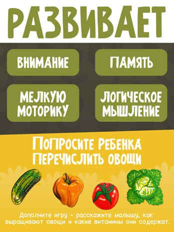 Больше-меньше Овощи, арт.7912, производитель ТД БЭМБИ, ISBN 468-3-58253-169-6 № 5