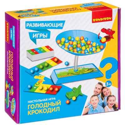 Развивающие игры  «ГОЛОДНЫЙ КРОКОДИЛ», арт. ВВ4176, производитель Bondibon (Бондибон), ISBN 489-5-13604-258-3 № 1