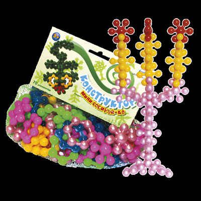 Конструктор мини "Собирай-ка №2" (70 элементов), арт.11044, производитель БИПЛАНТ, ISBN 460-6-95789-501-8 № 1