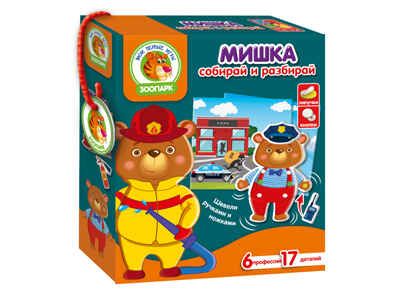 Игра с подвижными деталями "Мишка", производитель Я РАСТУ ТОЙЗ, ISBN 482-0-19505-701-8 № 1