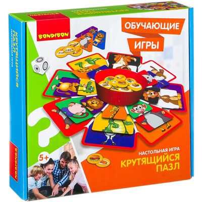 Обучающие игры Bondibon Настольная игра Крутящийся пазл, арт. ВВ2418, производитель Bondibon (Бондибон), ISBN 489-5-13602-351-3 № 1