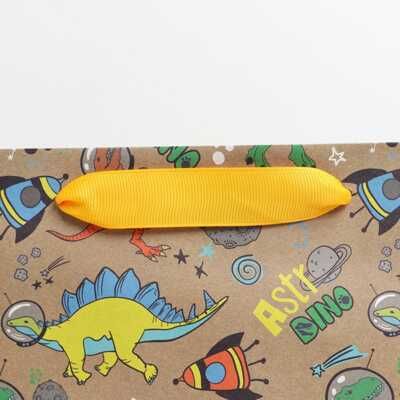 Пакет крафтовый вертикальный Dino, 23 × 27 × 11.5 см., арт. 7303844, производитель Sima-land (Сима-Ленд), ISBN 690-0-07303-844-0 № 4