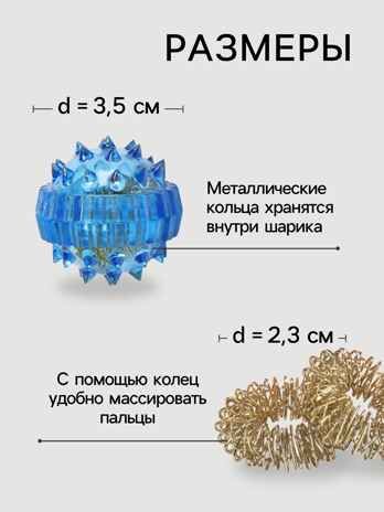 Массажер пластик универс Шарик с 2 кольцами синий пакет ОТ   10419977, производитель Sima-land (Сима-Ленд), ISBN 290-0-10419-977-9 № 4