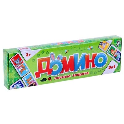 Домино Лесные Зверята, арт. 1698586, производитель IQ-ZABIAKA, ISBN 466-0-01698-586-7 № 2