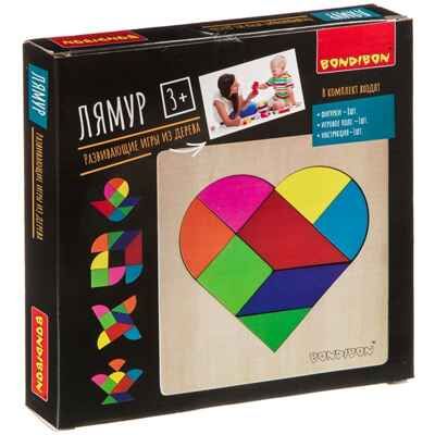 Развивающие игры из дерева Головоломка «ЛЯМУР», BOX 21,2?3?21,2 см , арт. ВВ4183, производитель Bondibon (Бондибон), ISBN 489-5-13604-192-0 № 1