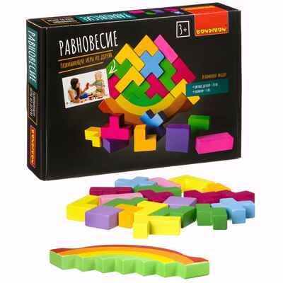 Развивающие игры из дерева Головоломка Игра-балансир «РАВНОВЕСИЕ», BOX 27,6?3,7?19 см , арт. ВВ4187, производитель Bondibon (Бондибон), ISBN 489-5-13604-196-8 № 2