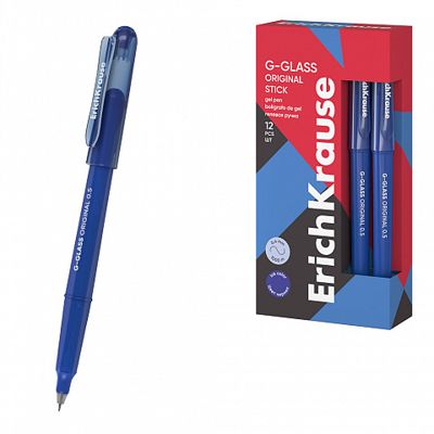 Ручка гелевая G-Glass Stick Original 0.5, цвет чернил синий, арт. 61301, производитель ErichKrause® (Эрих Краузе), ISBN 404-1-48561-301-5 № 1