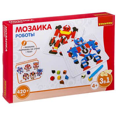 Логические, развивающие игры и игрушки Bondibon Мозаика Роботы, 420 дет., арт. ВВ3030, производитель Bondibon (Бондибон), ISBN 489-5-13602-951-5 № 1