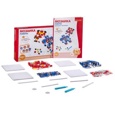 Логические, развивающие игры и игрушки Bondibon Мозаика Роботы, 420 дет., арт. ВВ3030, производитель Bondibon (Бондибон), ISBN 489-5-13602-951-5 № 2