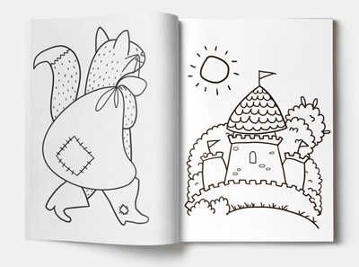Раскраска «Кот в сапогах» для самых маленьких, производитель VoiceBook, ISBN 978-5-95002-586-0 № 2