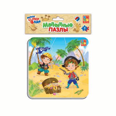 Магнитные пазлы "Пираты", производитель Я РАСТУ ТОЙЗ, ISBN 482-0-19505-628-8 № 1