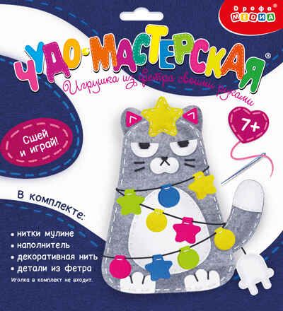 Игрушка из фетра своими руками. Ёлкин Кот, арт. 4632, производитель Дрофа-медиа, ISBN 463-0-19687-923-2 № 1