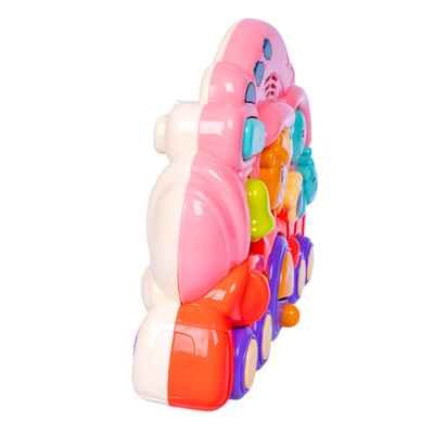 Игрушка-каталка паровозик с животными, музыкальная, розовая,арт. ВВ5840, производитель Bondibon (Бондибон), ISBN 489-5-13606-098-3 № 5