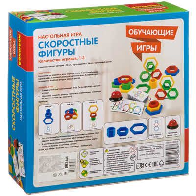 Обучающие игры Настольная игра «СКОРОСТНЫЕ ФИГУРЫ», арт. ВВ3448, производитель Bondibon (Бондибон), ISBN 489-5-13603-398-7 № 2