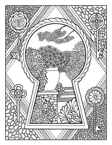 Раскраска-зендудл. Цветотерапия. Чудесные цветы. Миронова Я. А. Антистресс-рисование, производитель Питер , ISBN 978-5-49602-038-1 № 2