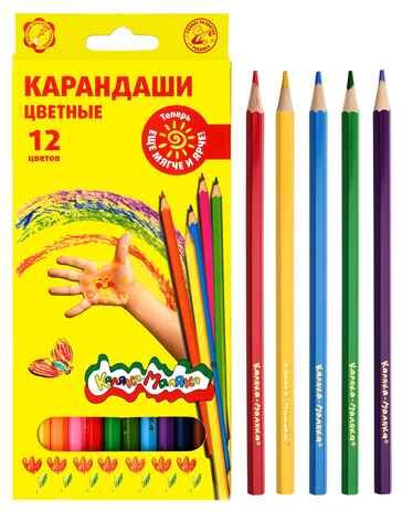 Каляка-Маляка Набор цветных карандашей 12 цветов, шестигранные с заточкой, арт. ККМ12, производитель ФАРМ, ISBN 460-2-72300-386-1 № 6