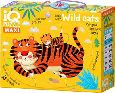IQ Пазл Напольный  Дикие кошки (Wild cats) 3+, производитель Айрис-пресс , ISBN 978-5-81127-249-5 № 1