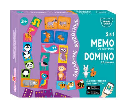Настольные игры. Мемо Домино. Забавные животные. 2 в 1. Robins Games, производитель Робинс , ISBN 978-5-43660-696-5 № 1