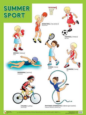SUMMER SPORT (Летние виды спорта), плакат 45х60, производитель МОЗАИКА-СИНТЕЗ , ISBN 978-5-43151-008-3 № 1