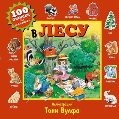 В лесу. 100 окошек для малышей, производитель Эксмо , ISBN 978-5-69980-210-4 № 1