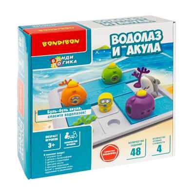 Игра настольная логическая Водолаз и акула, арт. ВВ6611, производитель Bondibon (Бондибон), ISBN 466-0-12005-429-9 № 1