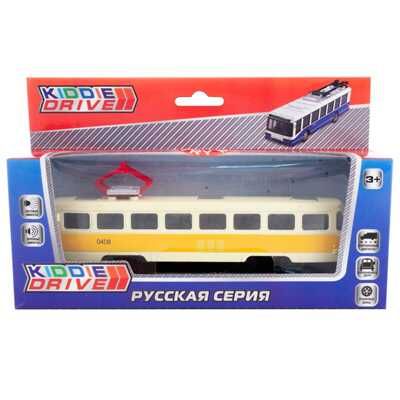 Общественный транспорт KiddieDrive, желтый инерционный механизм, свет/звук, арт. 1901013_3, производитель KiddieDrive, ISBN 460-7-80753-583-2 № 1