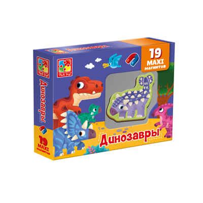 Набор магнитов «Динозавры», производитель Я РАСТУ ТОЙЗ, ISBN 482-0-23476-306-1 № 1