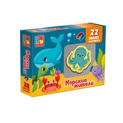Набор магнитов «Морские жители», производитель Я РАСТУ ТОЙЗ, ISBN 482-0-23476-303-0 № 1