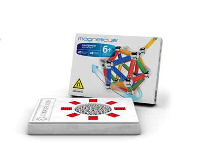 MAGNETICUS конструктор 88 элементов / разноцветный / 48 палочек + 40 шариков МК-0088, производитель Magneticus, ISBN 460-7-08196-003-0 № 1