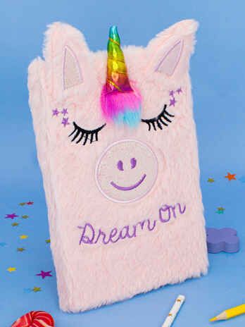Блокнот плюшевый Единорог Warm Dreams формат А5 розовый, арт. MM11091, производитель МихиМихи, ISBN 693-2-80011-091-4 № 1