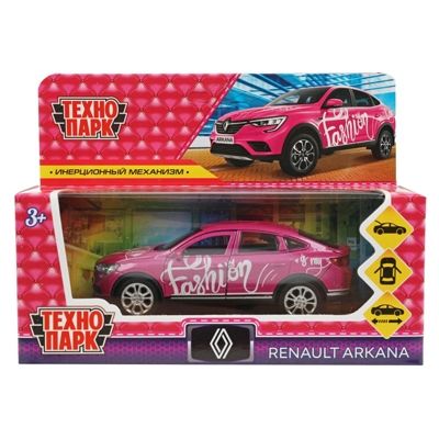 Renault Arkana розовый 12 см., арт. ARKANA-12GRL-PK, производитель Симбат, ISBN 468-0-10798-431-9 № 1