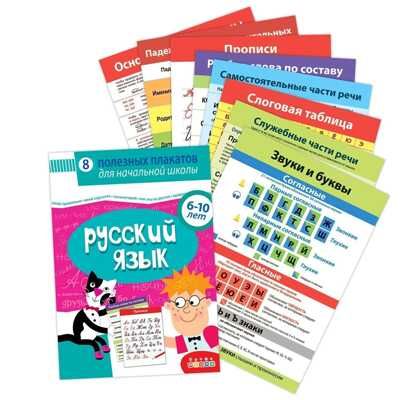 Комплект плакатов. Русский язык, арт. 4021, производитель Дрофа-медиа, ISBN 460-7-14740-132-3 № 1