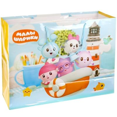 Малышарики. Пакет подарочный 46х61х20см, глянцевый, арт. CLRBG-MLSH-05, производитель Симбат, ISBN 469-0-59015-802-9 № 1