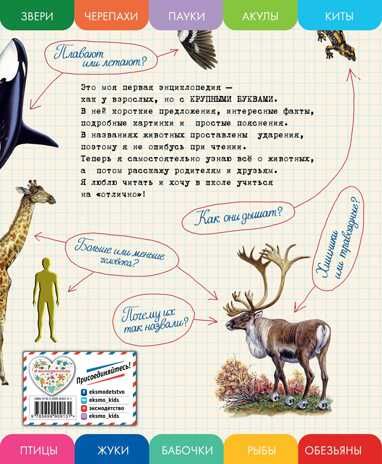 Все животные с крупными буквами. Ананьева Е.Г. Атласы и энциклопедии, производитель Эксмо , ISBN 978-5-69990-913-1 № 7