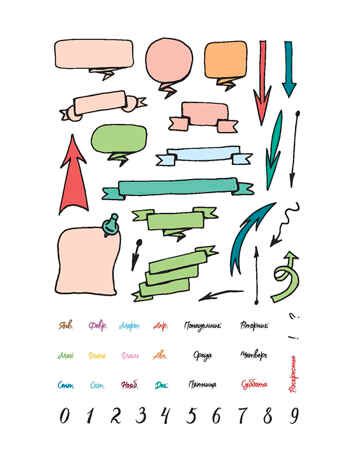 Наклейки Crazy Bullet Journal Stickers (черная), производитель Контэнт, ISBN 978-5-00141-532-9 № 7
