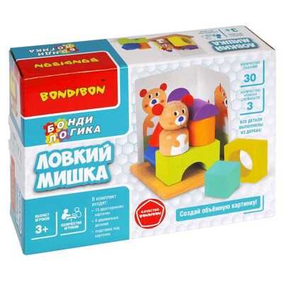 Игра настольная Bondibon Бонди Логика Ловкий мишка, арт. ВВ5374, производитель Bondibon (Бондибон), ISBN 489-5-13605-655-9 № 1