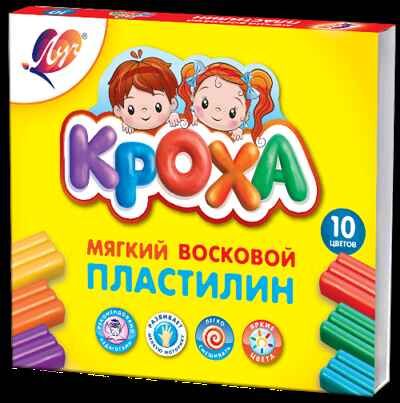 ЛУЧ Пластилин мягкий Кроха  10 цветов, арт. 12С 875-08, производитель Луч, ISBN 460-1-18500-397-6 № 1