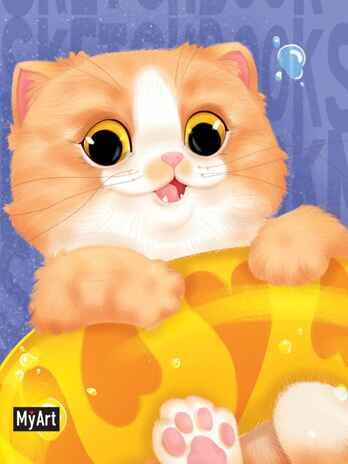 MyArt. MeowBook Скетчбук. Рыжий котик, производитель Проф-Пресс , ISBN 467-0-15901-447-8 № 1