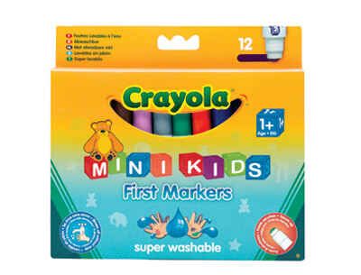 12 цветных фломастеров для малышей, производитель Crayola, ISBN 501-0-06508-325-7 № 2