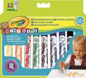 12 цветных фломастеров для малышей, производитель Crayola, ISBN 501-0-06508-325-7 № 1
