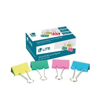 Зажим LITE ассорти металл 25 мм ., арт. Z25L-12С, производитель LITE, ISBN 460-2-72309-898-0 № 1