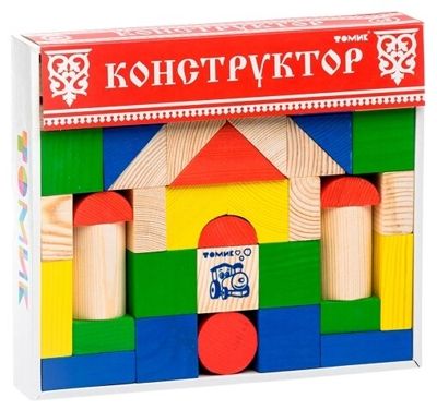 Конструктор  "Цветной" 43дет., производитель Томик, ISBN 460-7-05756-092-9 № 1