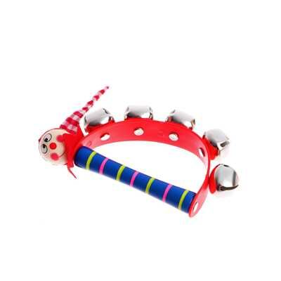 Игрушка музыкальная бубен с колокольчиками, МИКС, арт. 252945, производитель Лесная мастерская, ISBN 467-0-31460-773-6 № 1