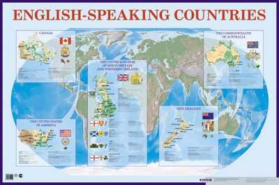 Англоязычные страны. English-speaking countries. Наглядное пособие для средней школы. Наглядные пособия. Плакаты, производитель Айрис-пресс , ISBN 978-5-81122-214-8 № 1