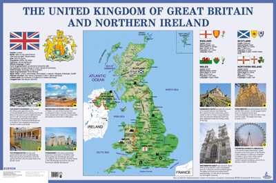 Великобритания. The United Kingdom of Great Britain and Northern Ireland. Наглядное пособие. Наглядные пособия. Плакаты, производитель Айрис-пресс , ISBN 978-5-81122-217-9 № 1
