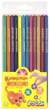 Набор цветных карандашей Каляка-Маляка 12 цветов круглые, арт. КПКСКМ12, производитель ФАРМ, ISBN 460-2-72318-640-3 № 1