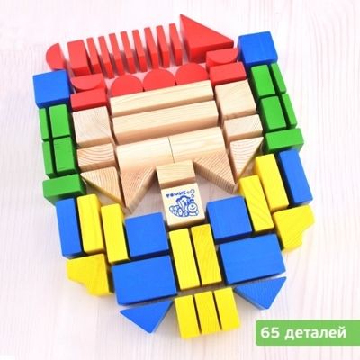 Конструктор Цветной 65 деталей, арт. 6678-65, производитель Томик, ISBN 690-7-89448-000-7 № 7